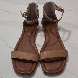 Kelly & Katie Women's Tan Ankle-Strap Flat Sandals